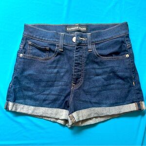 Express High Waisted Cuffed Denim Shorts size 6